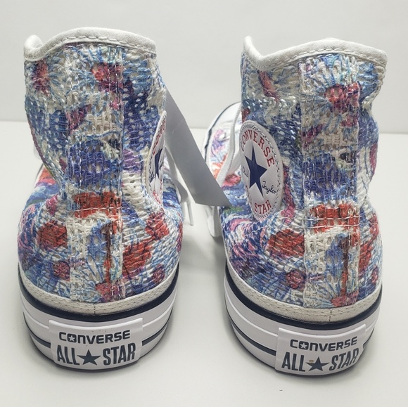Converse Spray Paint Blue White Inked High Tops - Picture 3 of 6
